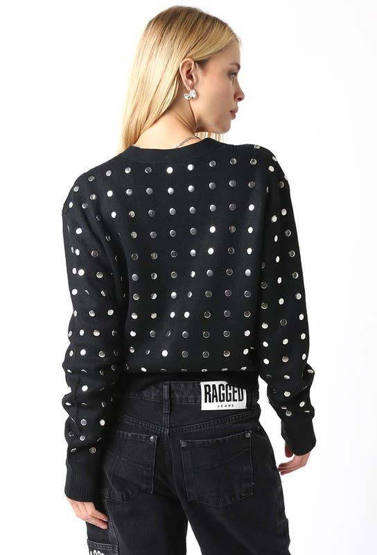 Nova Studded Knit Cardigan