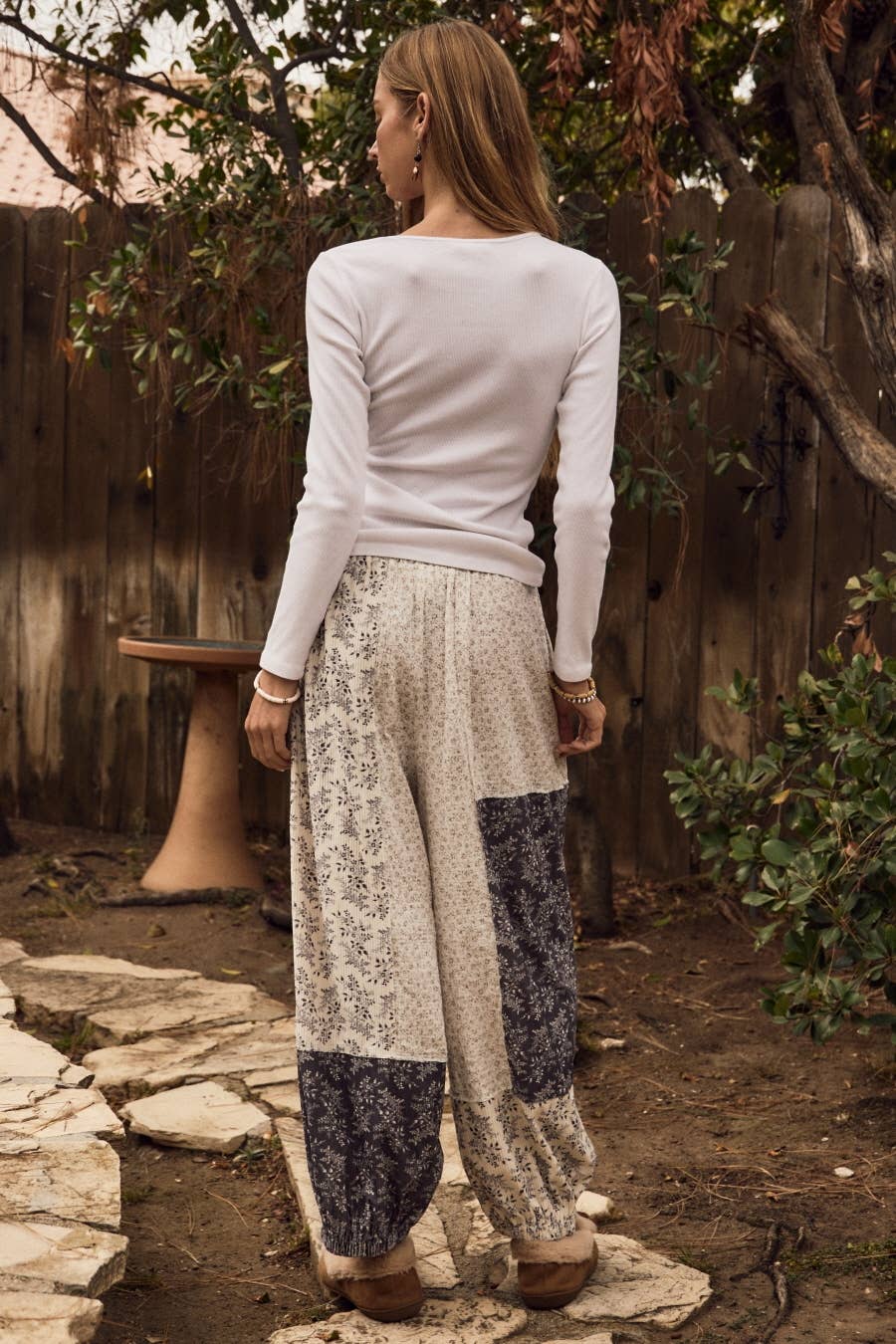 Flower Print Bubble Pants