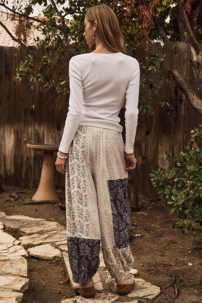 Flower Print Bubble Pants