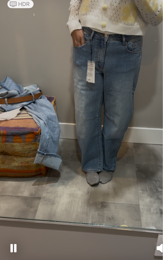 BIANCO BARREL JEANS
