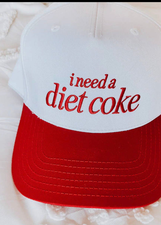 DIET COKE EMBROIDERED TRUCKER HAT