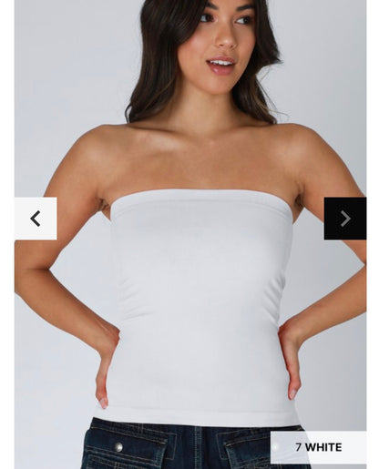 NIKIBIKI DOUBLE LAYER TUBE TOP BLACK OR WHITE