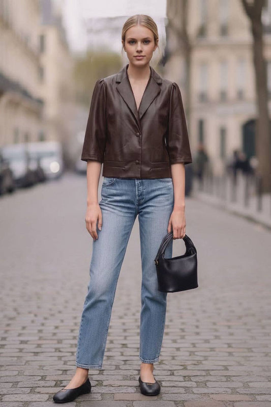 AVA FAUX LEATHER JACKET