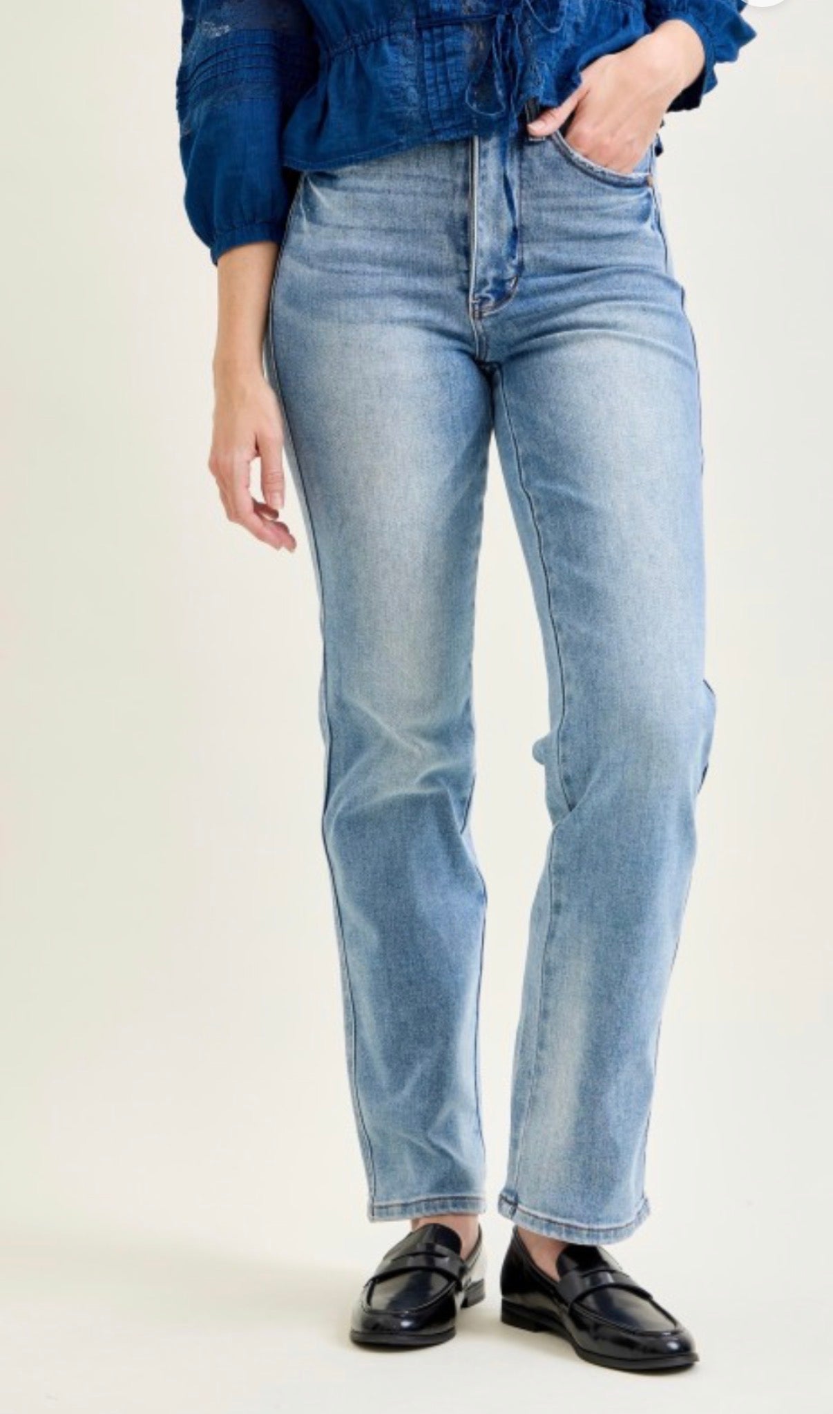 Judy blue high waist tummy control straight leg, jean