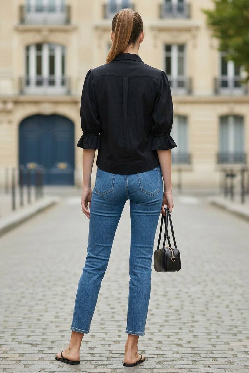 VAVA 3/4 Sleeve Zip Up Jacket