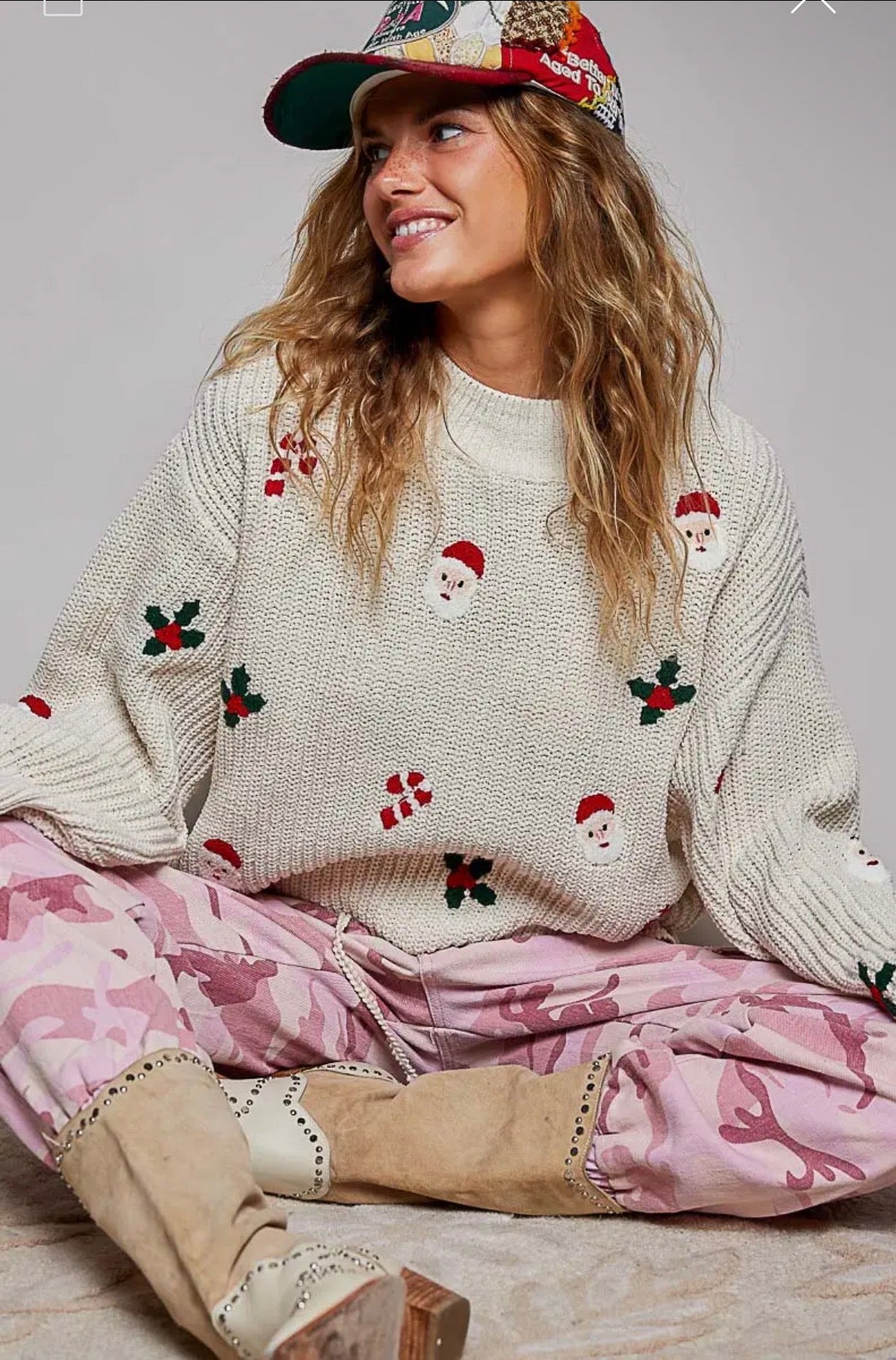 UGLY CHRISTMAS SWEATER COZY CHENILLE TOP