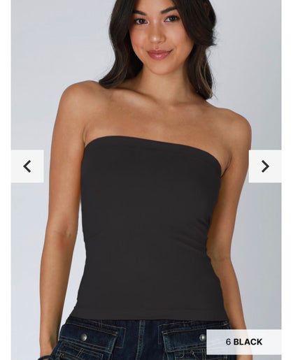 NIKIBIKI DOUBLE LAYER TUBE TOP BLACK OR WHITE