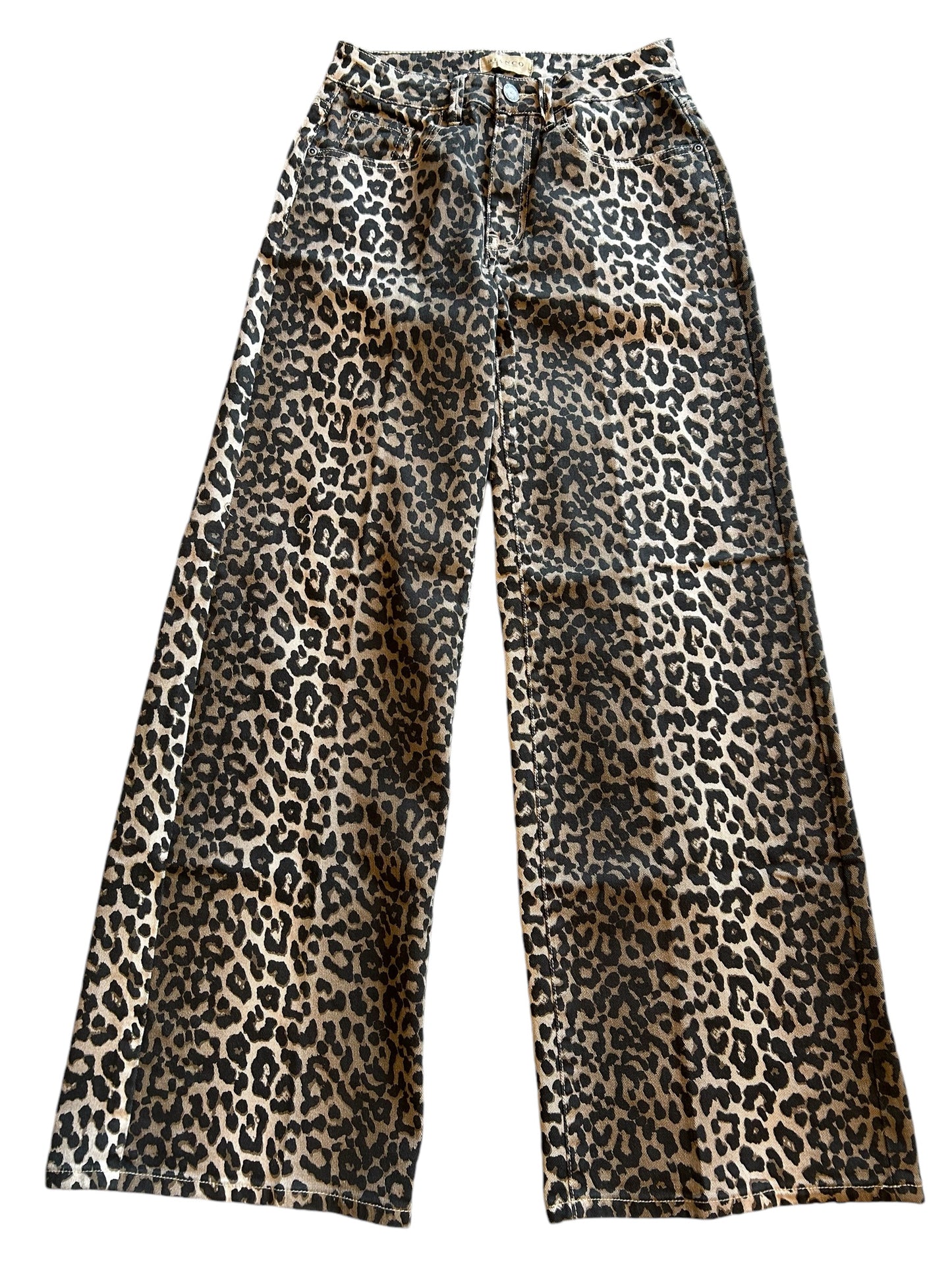 BIANCO SABRINA LEOPARD WIDE LEG