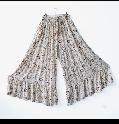 FLOWY CELESTIAL BOHO WITCH PANTS o/s