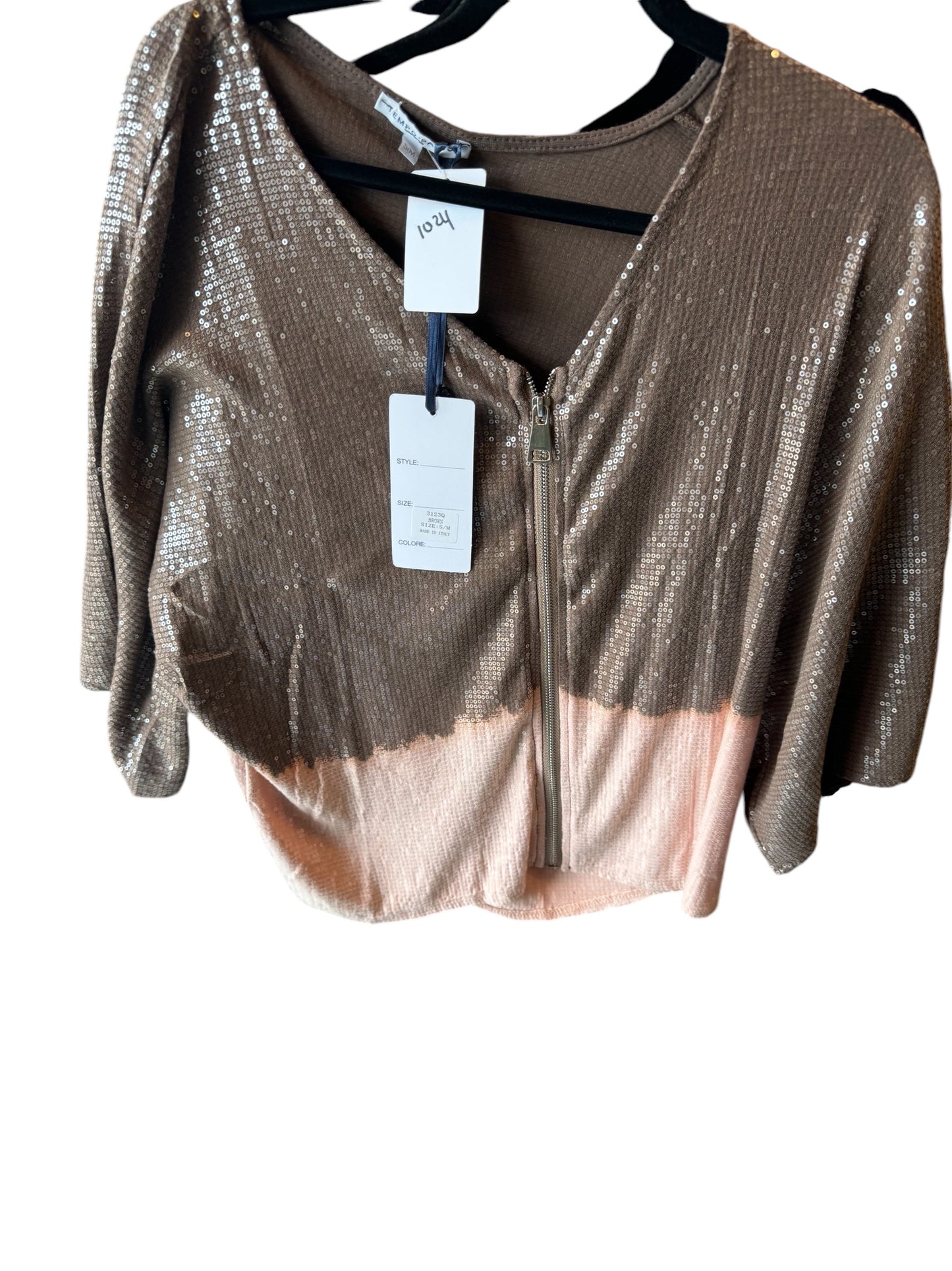 SEQUINED ZIP UP IN COCO