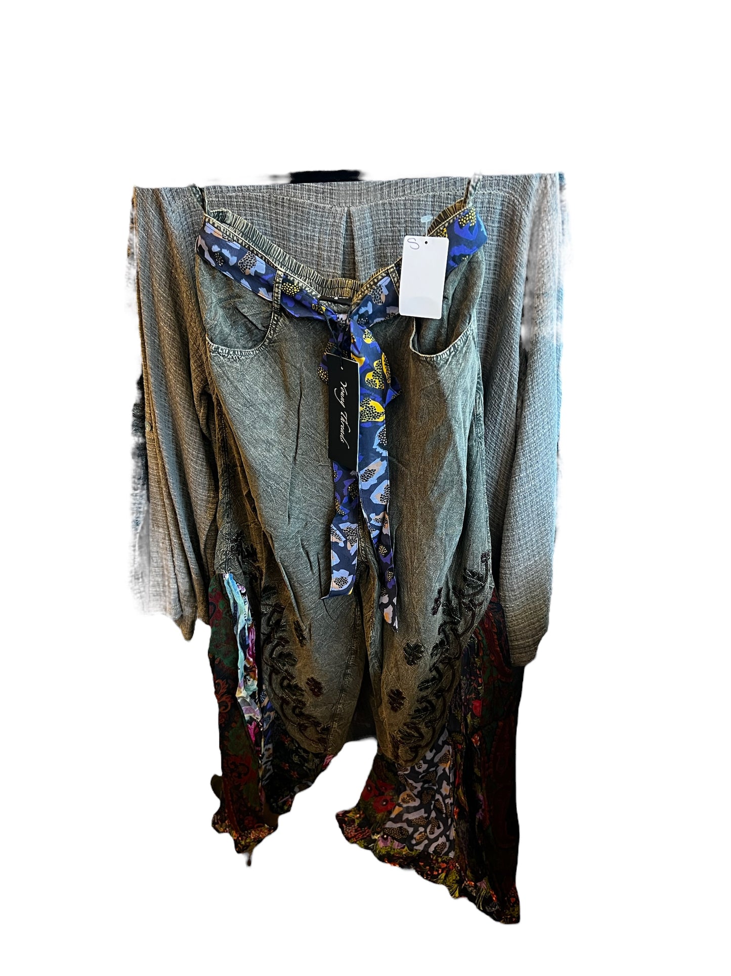 BOHO OVERDYED BELLBOTTOM PANTS