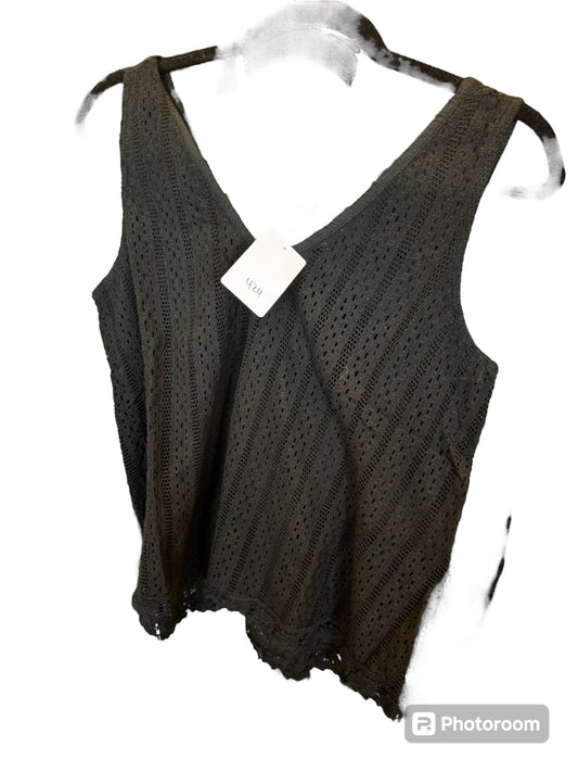 BLACK LACE TANK