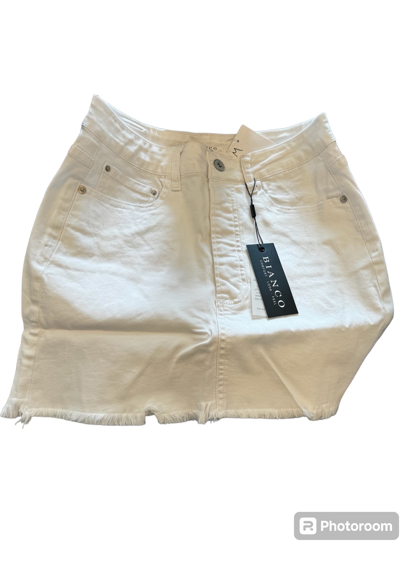 BIANCO WHITE DENIM SKirt