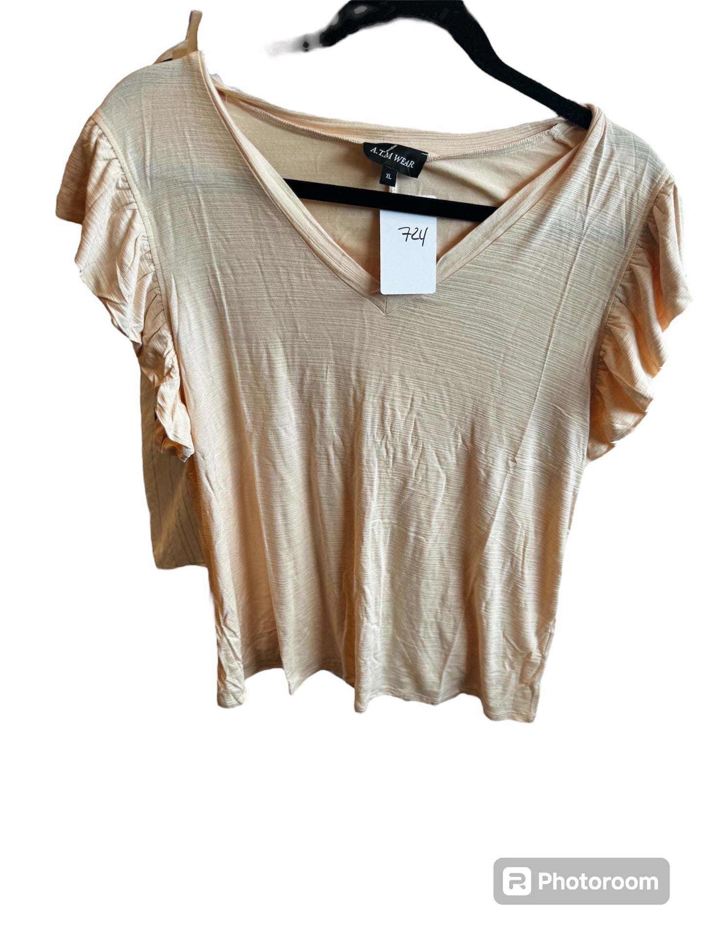 ALYSSA THOMAS FLUTTER SLEEVE TOP IN CREAM