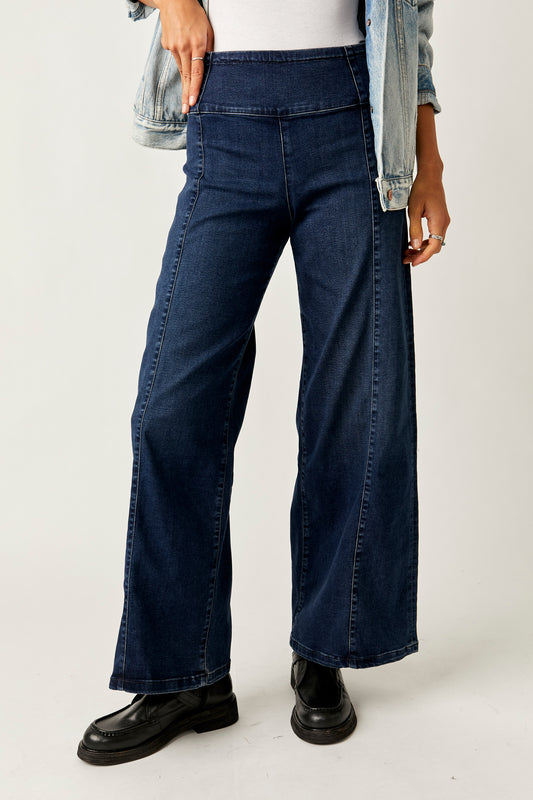 FREE PEOPLE SPOTLIGHT HR WIDE LEG