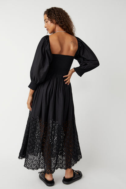 FREE PEOPLE PERFECT STORM MIDI IN BLACK