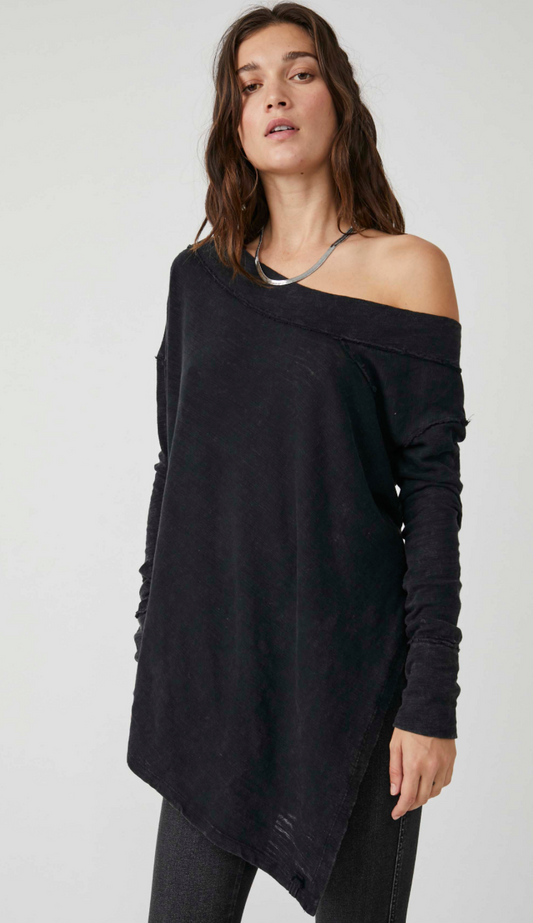 FREE PEOPLE TO THE RIGHT LONGSLEEVE in dark grey