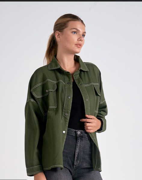 ELAN OLIVE GREEN JACKET