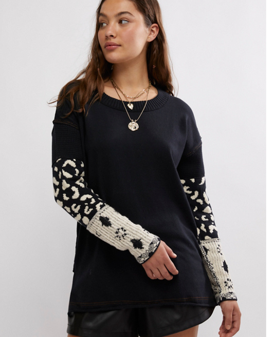 FREE PEOPLE TIGER STYLE CUFF IN BLACK COMBO