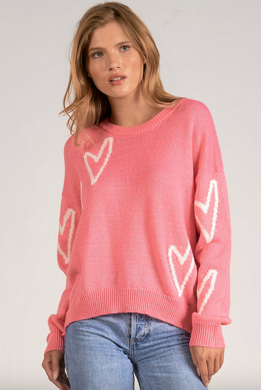 ELAN SPRING 24 HEART TOP IN ROSE