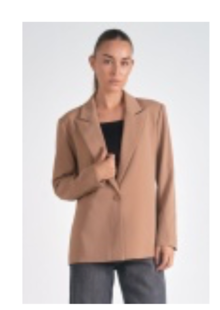 ELAN BLAZER WIDE LAPEL IN TAN