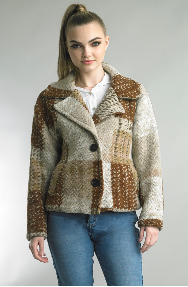 BOUCLE JACKET IN CAMEL