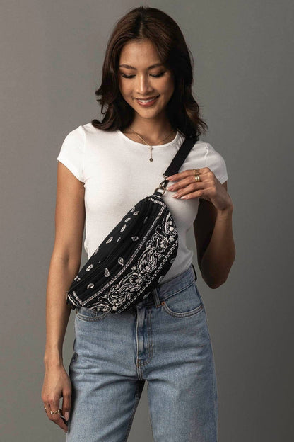 Black Bandana Crossbody