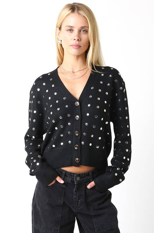 Nova Studded Knit Cardigan