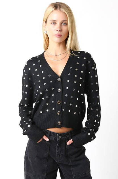 Nova Studded Knit Cardigan