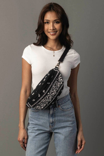 Black Bandana Crossbody