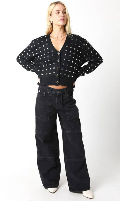 Nova Studded Knit Cardigan