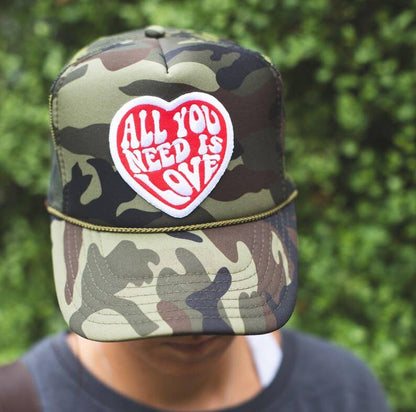 Camo Trucker Hat - All you Need Is Love