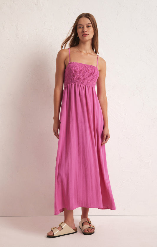 Z SUPPLY Beachside Midi Dress IN HEARTBREAKER PINK