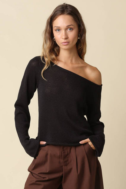 Laurel One Shoulder Knit Top