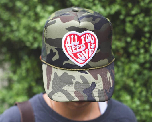 Camo Trucker Hat - All you Need Is Love