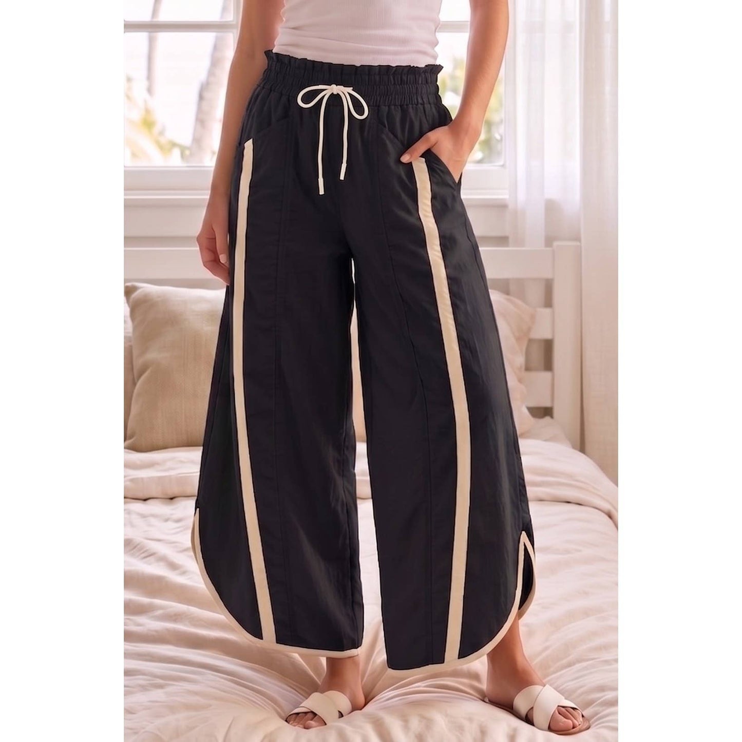 Tulip Sporty Stripe Nylon Pull On Pants