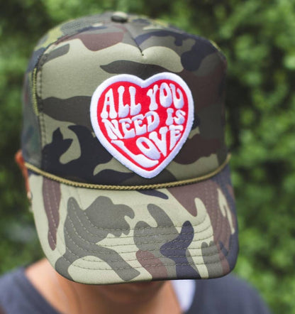 Camo Trucker Hat - All you Need Is Love