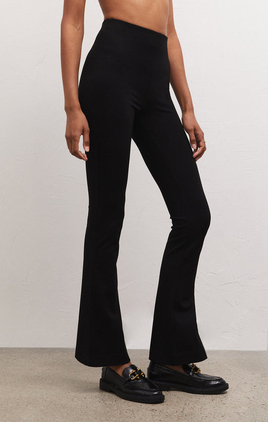 Z SUPPLY Ridgewood Knit Flare Pant IN BLACK