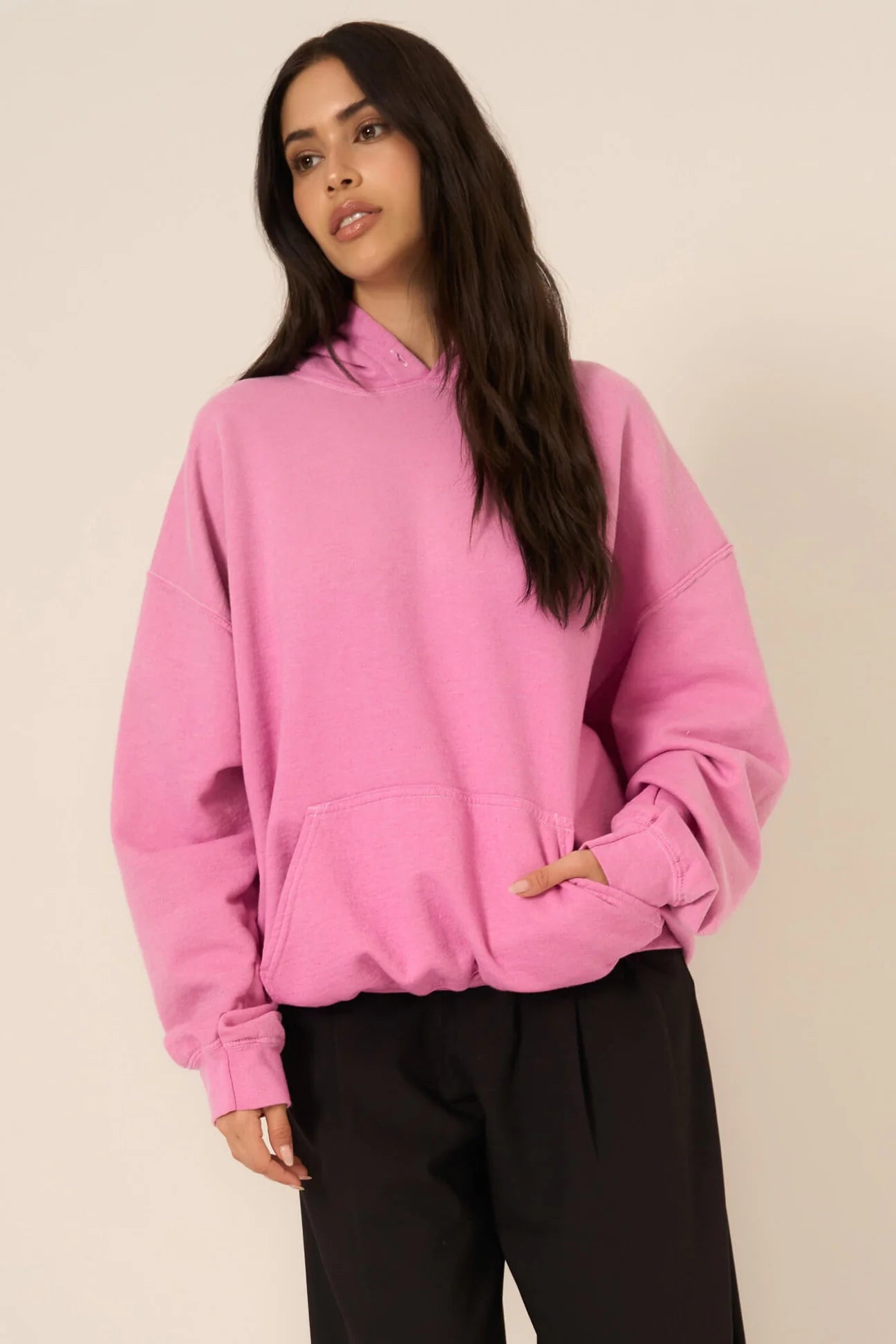 PROJECT SOCIAL T LOWEN SUN FADED HOODIE - ROSE VIOLET