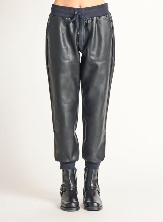 DEX F23 FAUX LEATHER JOGGER