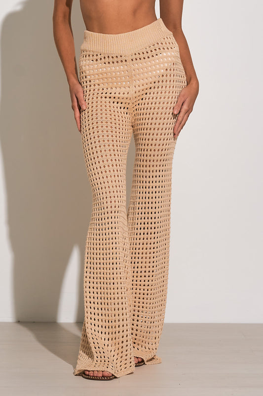 ELAN RESORT 24 ALL NATURAL CROCHET PANTS IN NATURAL