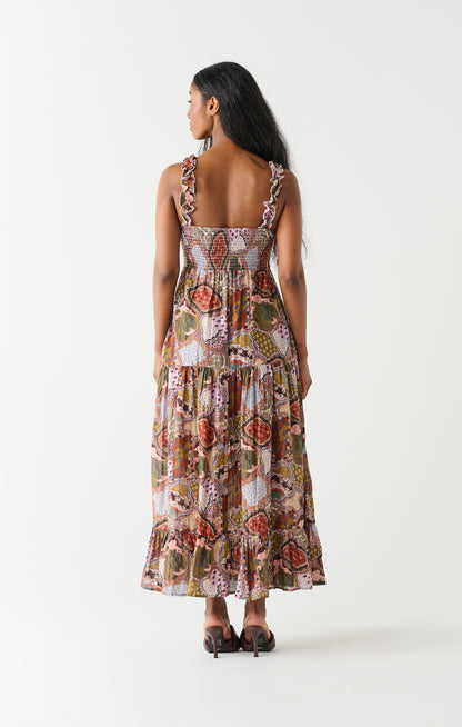 DEX SP24 TIERED MAXI DRESS IN PAISLEY