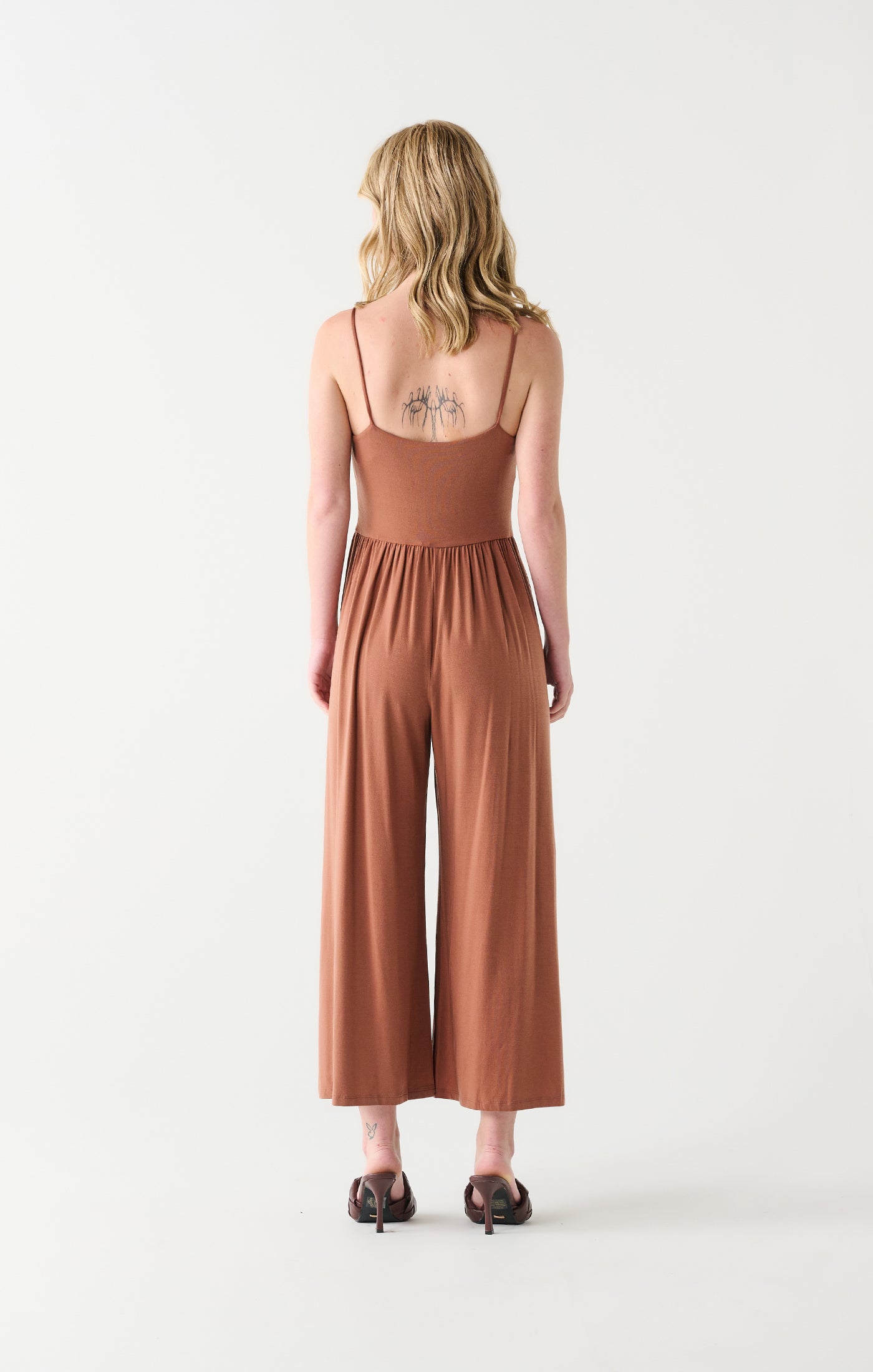 DEX WIDE LEG JUMPSUIT TERRACOTTA