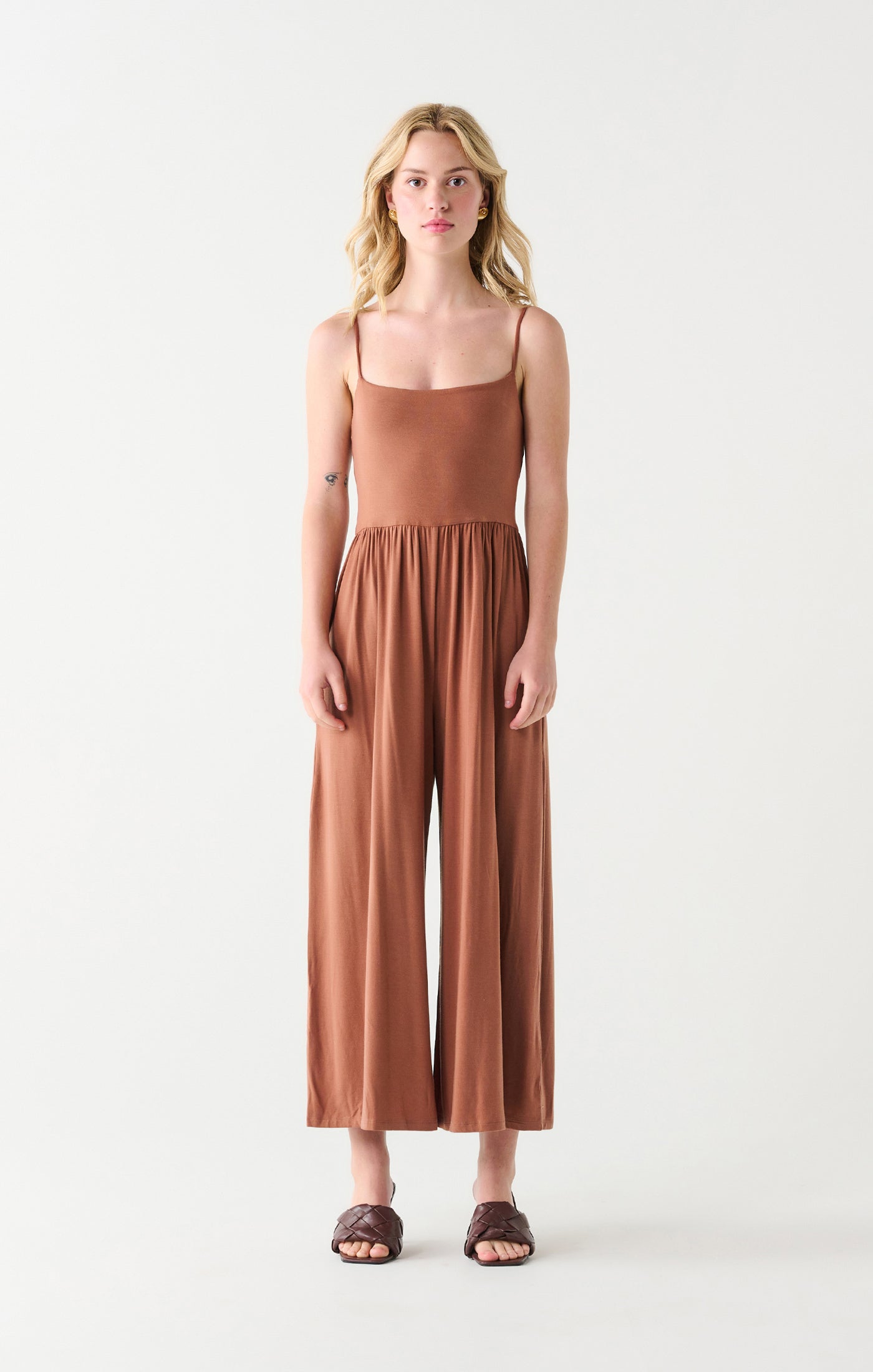 DEX WIDE LEG JUMPSUIT TERRACOTTA