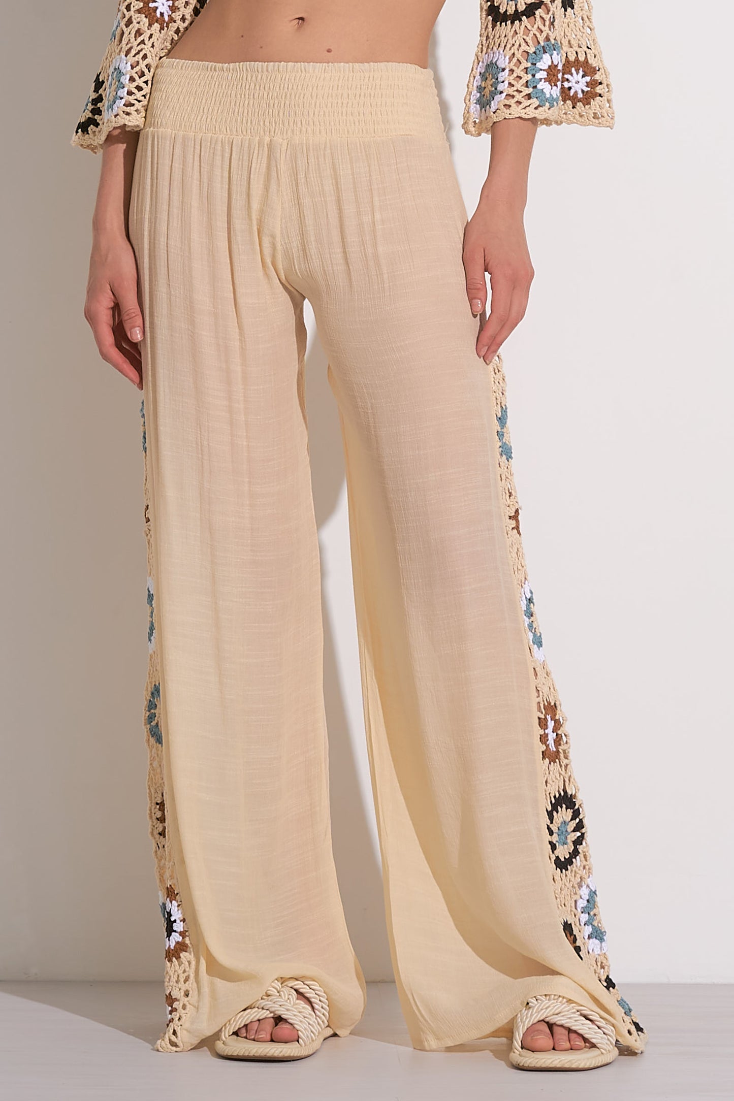 ELAN Pants w/Crochet Panel