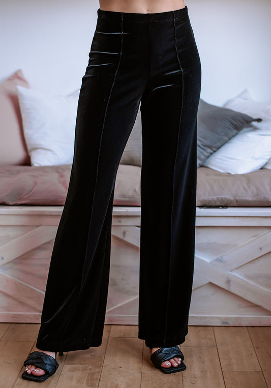 VERONICA M VELVET PINTUCK PANT