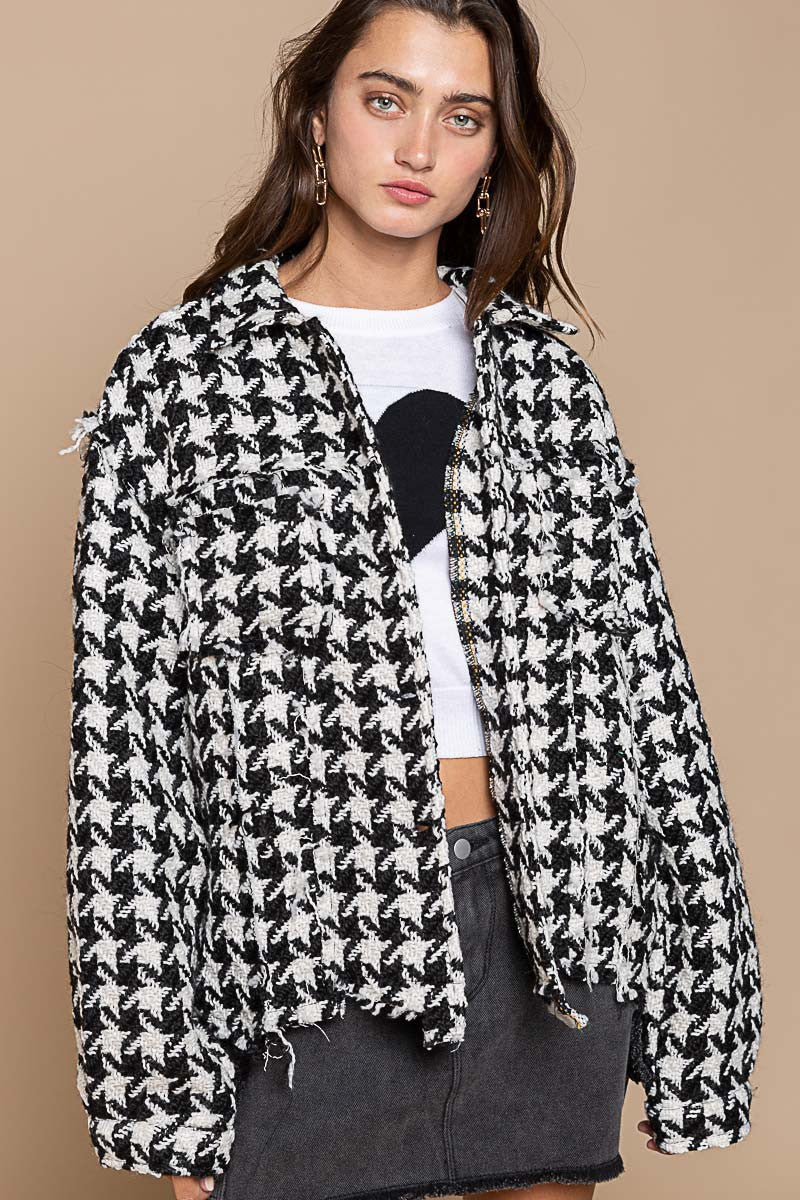 Houndstooth Tweed Jacket