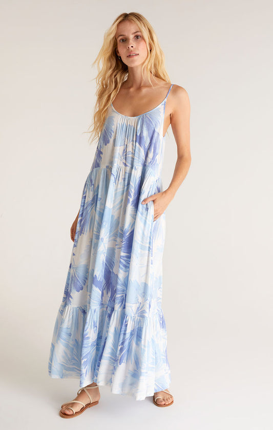 Z SUPPLY LIDO WATERCOLOR LEAF DRESS