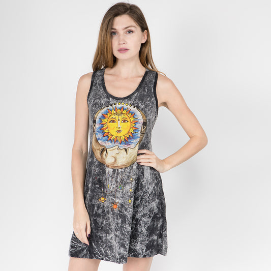 SUN AND MOON TANK DRESS