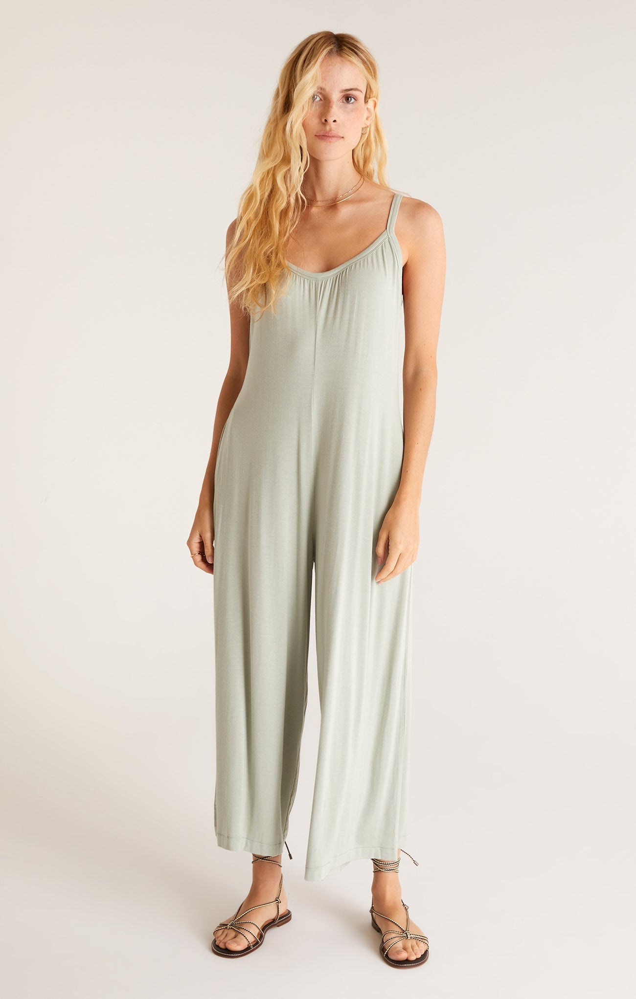 Z SUPPLY SOLSTICE JUMPSUIT IN SOFT SAGE